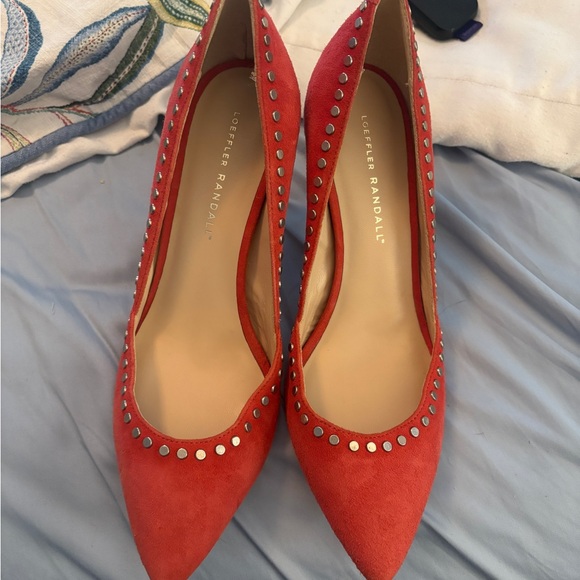 Loeffler Randall Shoes - Loeffler Randall Red Studded Heels